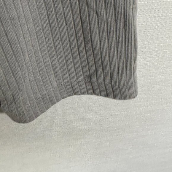 Banana Republic Shirt Men XXL Pullover Gray Stretch Ribbed Knit Long Sleeve Crew - Picture 4 of 5